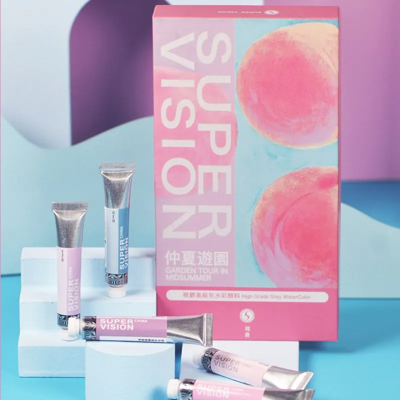 Фото Набор трубок для акварели Super Vision 8 мл 10 цветов s Macaron, набор высококачественных трубок для акварели серого цвета для рисования №1