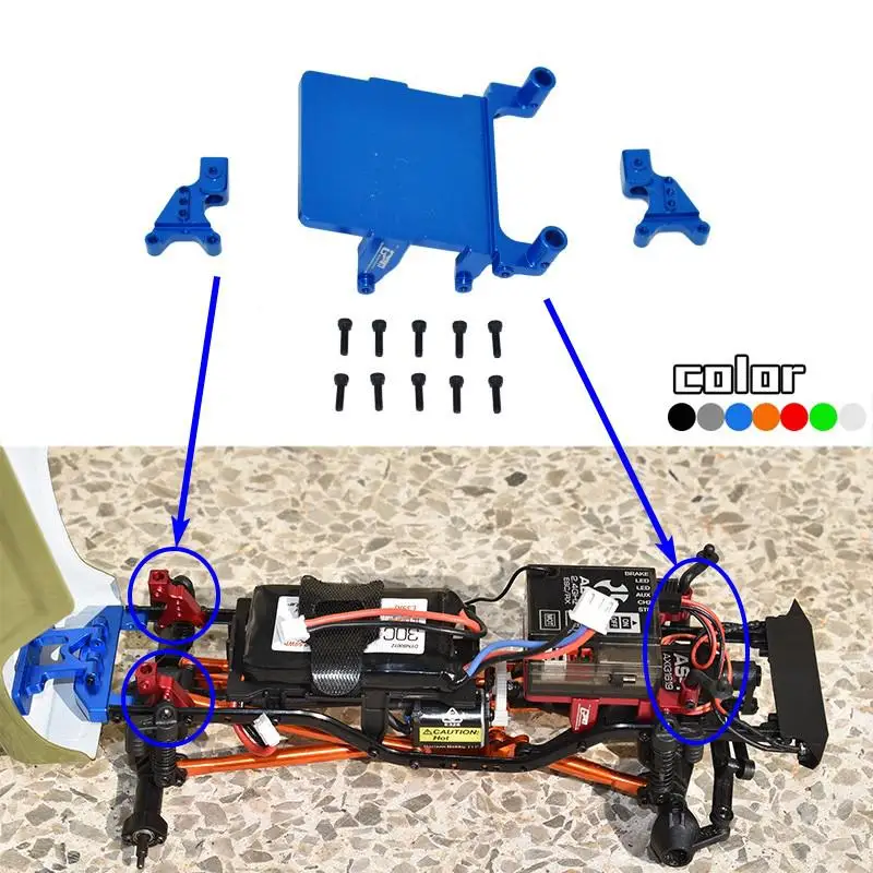 

Axial-1/24 4wd Scx24 Deadbolt-axi90081 Wrangler Jlu-КПР-axi00002 алюминиевый сплав передний и задний амортизатор крепление Axi31614