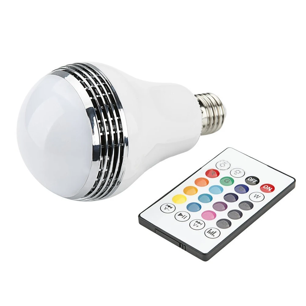E26 E27 B22 спальня RGB красочный регулируемый объем Стерео затемняемый Светодиодный музыкальный лампочка для гостиной приложение управление дома Bluetooth динамик