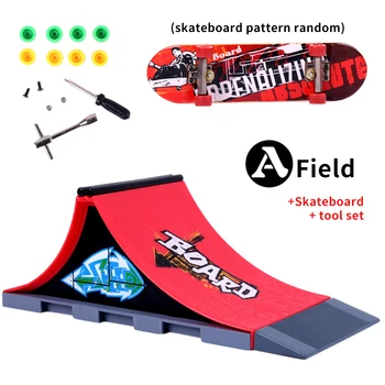 

ABS Gift Playing Finger Skateboard Set Removable Mini Scene Combination Training Games Kids Toy Site Track Park With Ramp Deck