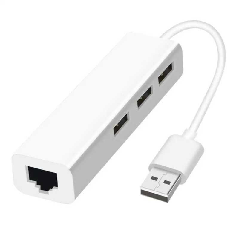 Прочный usb-концентратор нежная текстура Твердый для MacBook 3 USB порта RJ45 концентратор внешний сплиттер сетевой конвертер адаптер