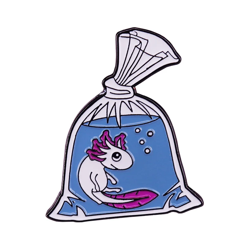 Axolotl в сумке булавка для дома Золотая рыбка подводного плавания брошь любителей