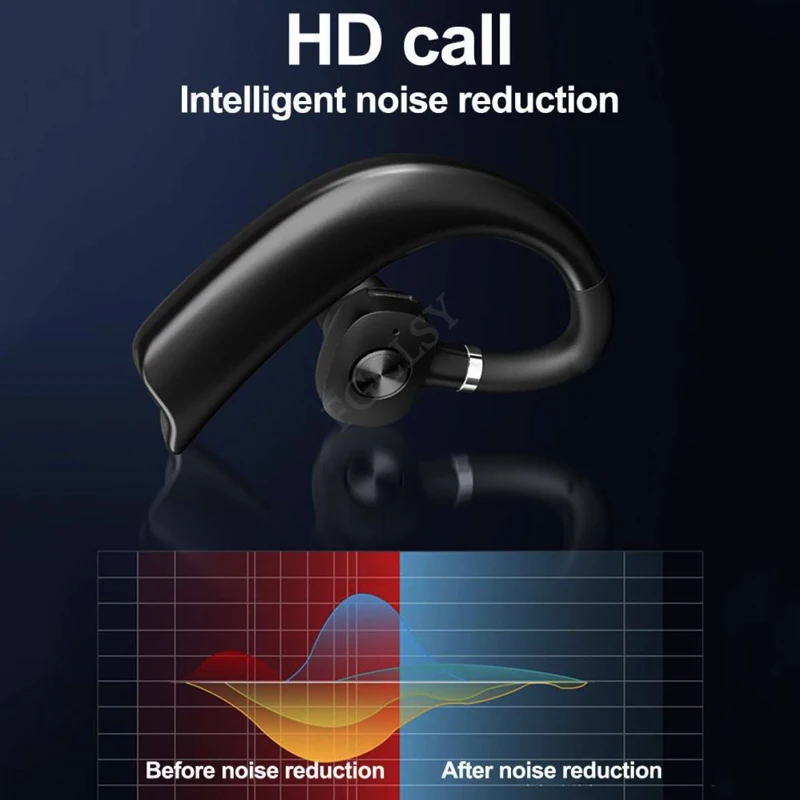 FGCLSY стерео беспроводные Bluetooth наушники V5.0 Громкая связь вызов бизнес гарнитура с микрофоном ушные крючки наушники для iPhone IOS