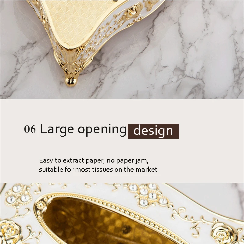 Kreative schlafzimmer büro schreibtisch tissue box Europäischen luxus papier box universal papier box familie KTV hotel auto lagerung papier handtuch – Detail 14