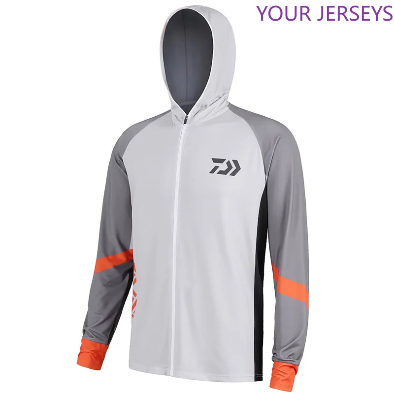 

2020 Famous Brand Men Daiwa Sports Fishing Clothes Outdoor Breathable Hood Mens Fishing Clothes Dawa New White Fishing Shirt