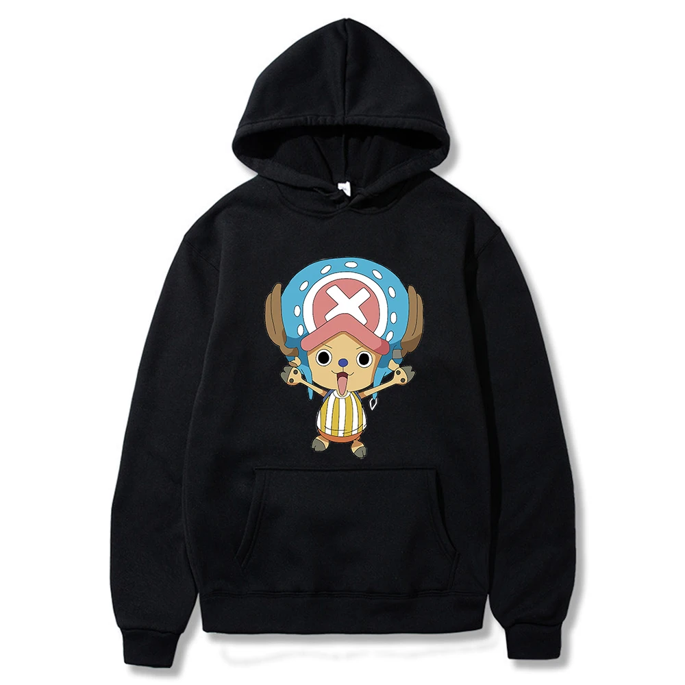 Japanese Anime ONE PIECE Hoodie Graphic Funny Tony Chopper Unisex Sweatshirt 2021 Men Women Fashionable Harajuku Streetwear | Мужская