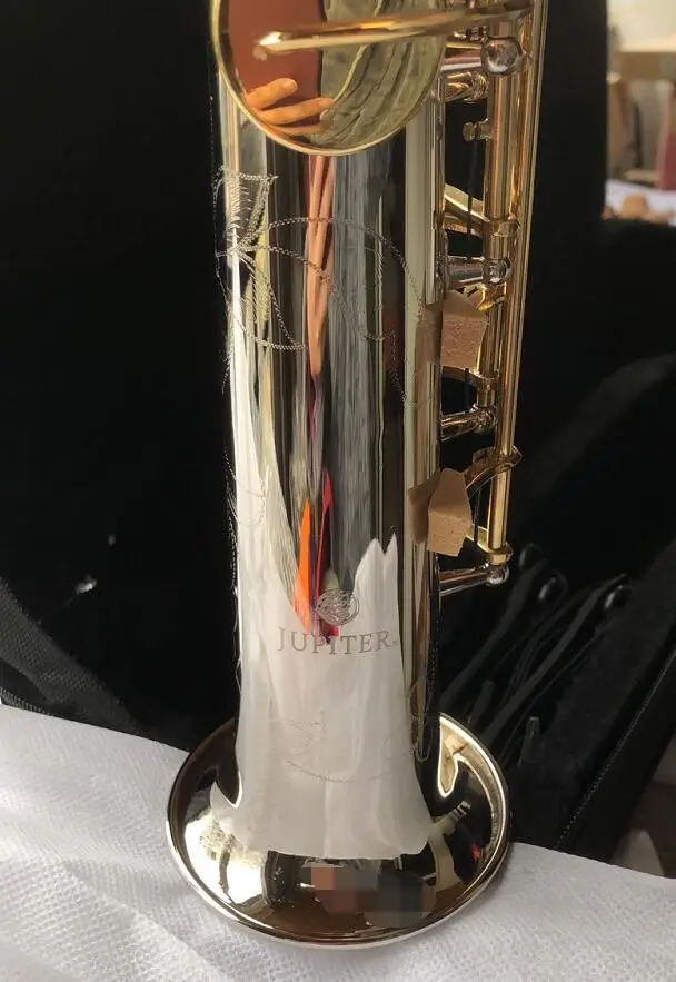 Jupiter JSS-1100SG сопрано саксофон(никель и золото) Высокий G ключ с двумя шеями Быстрая