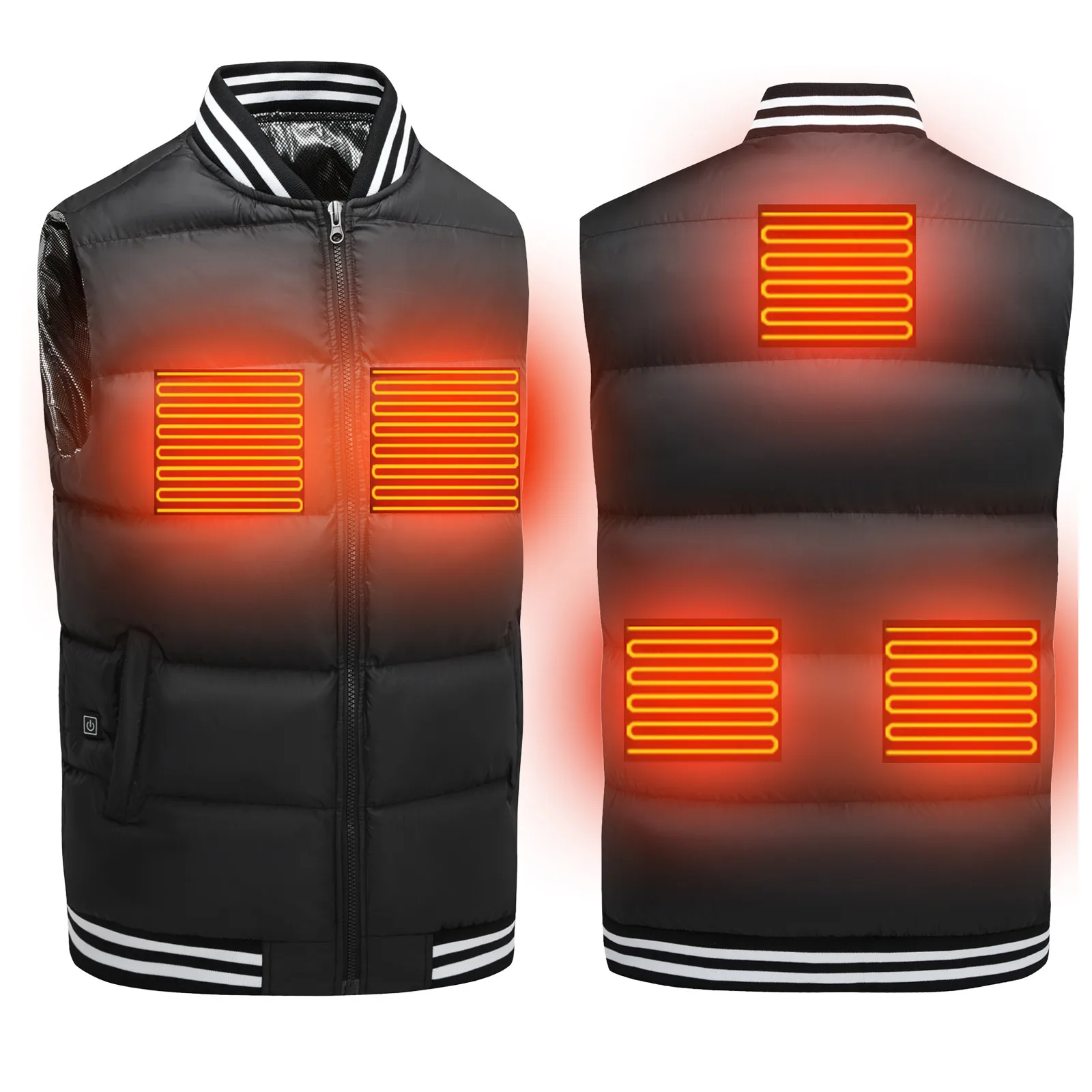 Autumn Winter New Men Cotton Vest Jacket Men Women Heating Vest Usb Charging 9-zone Three Gear Temperature Control Vest Jacket 2