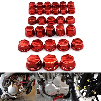 

30PCS motorcycle modeling plating nut decorative screw cap for YAMAHA FZ-09 MT-09 SR FZ6 FAZER FZ6R FZ8 MT-07 FZ-07