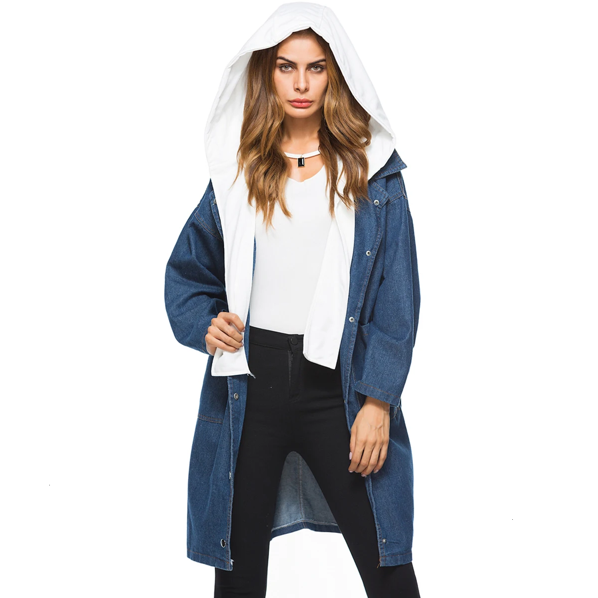 adidas denim hooded jacket