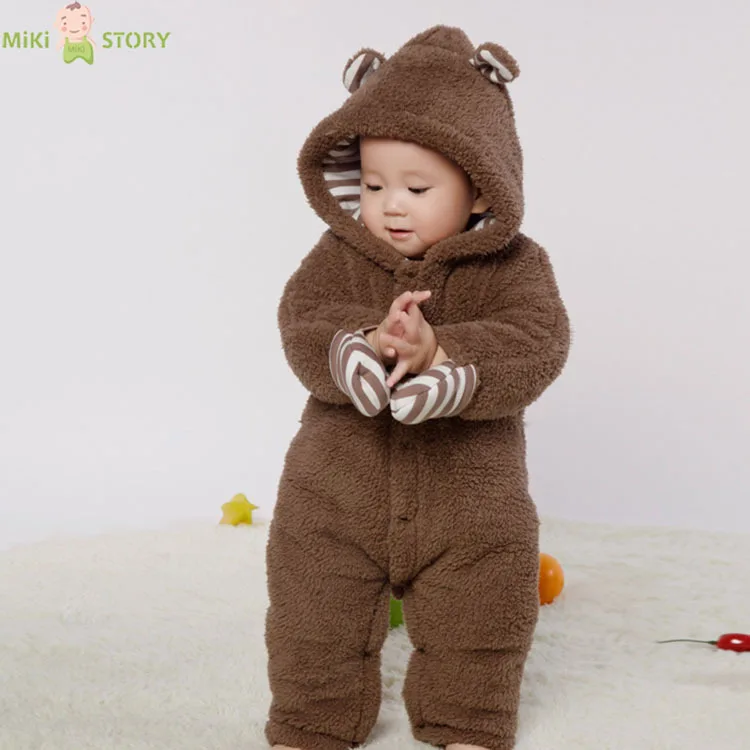 

Autumn And Winter Men And Women Baby Rompers Crawling Clothes Cartoon Warm out Clothes Animal Costume Thick Baby Jumpsuit