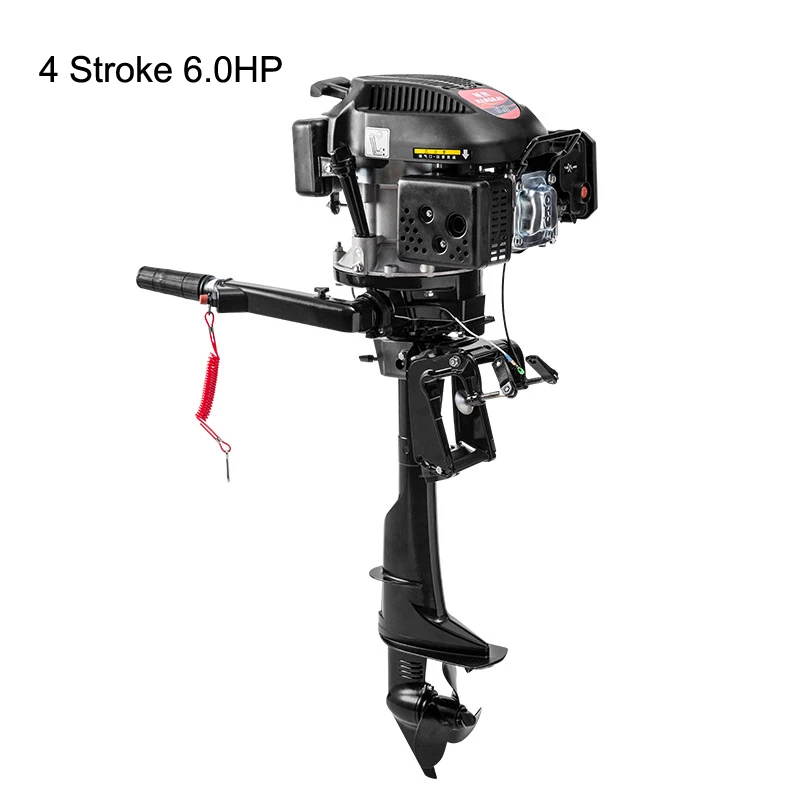 4 Stroke 6HP 4-тактный 4HP 6HP 7HP моторная лодка с подвесным двигателем двигатель моторная лодка с воздушным охлаждением Системы ручной запуск двигателя Высокое качество - Цвет: 4 Stroke 6HP