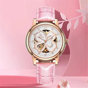 

Sekaro Top Brand Luxury Watch women mechanical waterproof leisure business four-leaf clover lucky gift of Lady relogio feminino