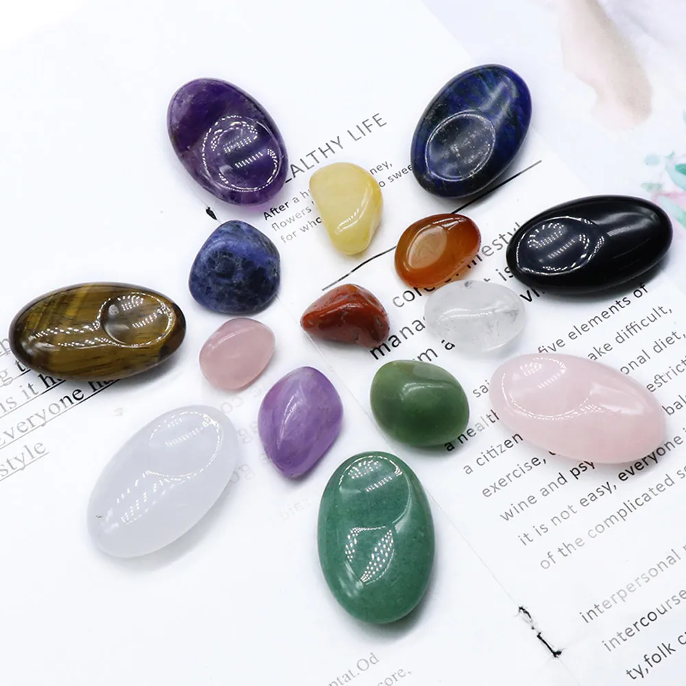 8pcs Natural Stone Bead Irregural Chakras Natural Agates Stone Loose
