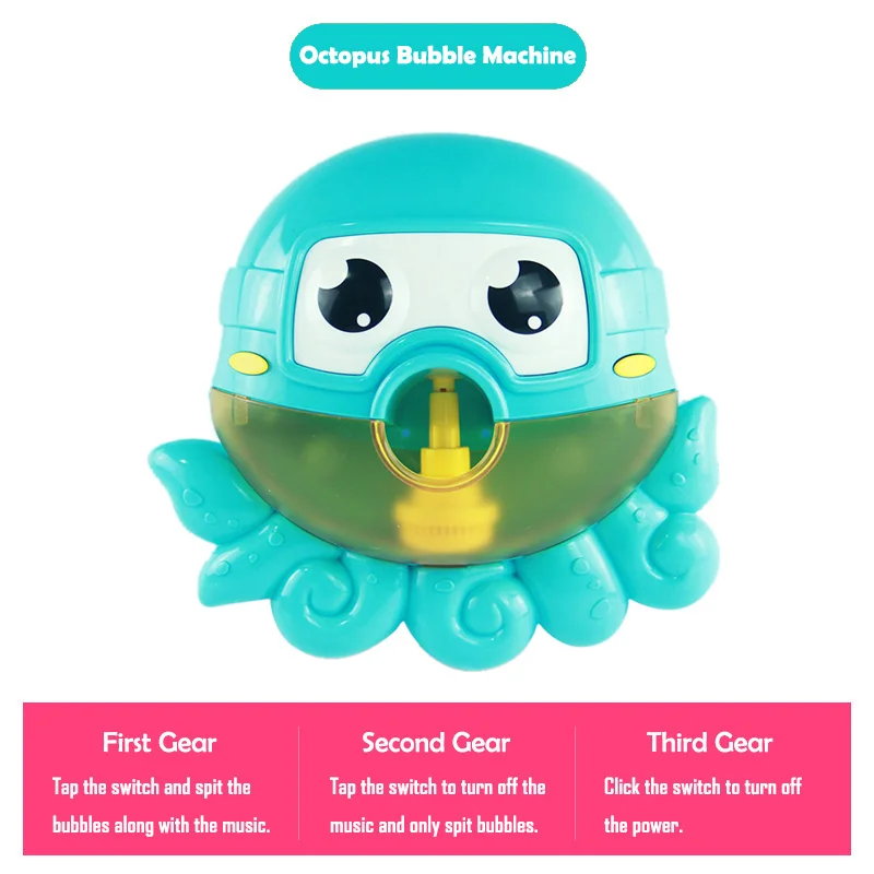 Bubble Краб игрушка для ванны машина Bubble крабы лягушка музыкальная Ванна мыло автоматический пузырь чайник Ванная комната для малышей Малыш игрушка подарок - Цвет: Octopus No Box A
