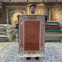 YILONG 2,5 'x4' шелковая зона невероятный персидский ручной завязанный ковер(YXR322B
