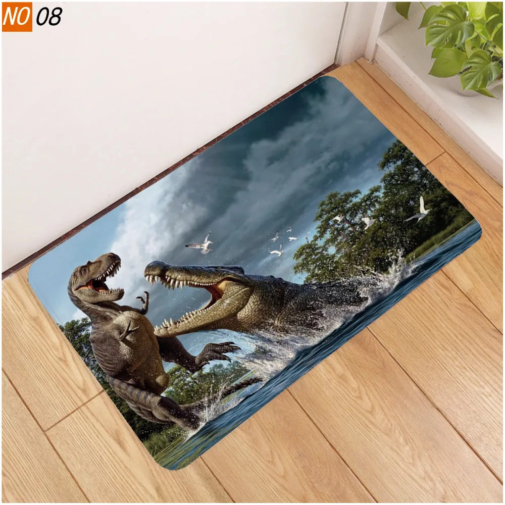 20190524C 008 Новинка, 3D рисунок динозавра, напольная Подушка, мягкий дверной коврик, ковер для спальни, коридора, рождественский подарок - Цвет: 20190524C 008