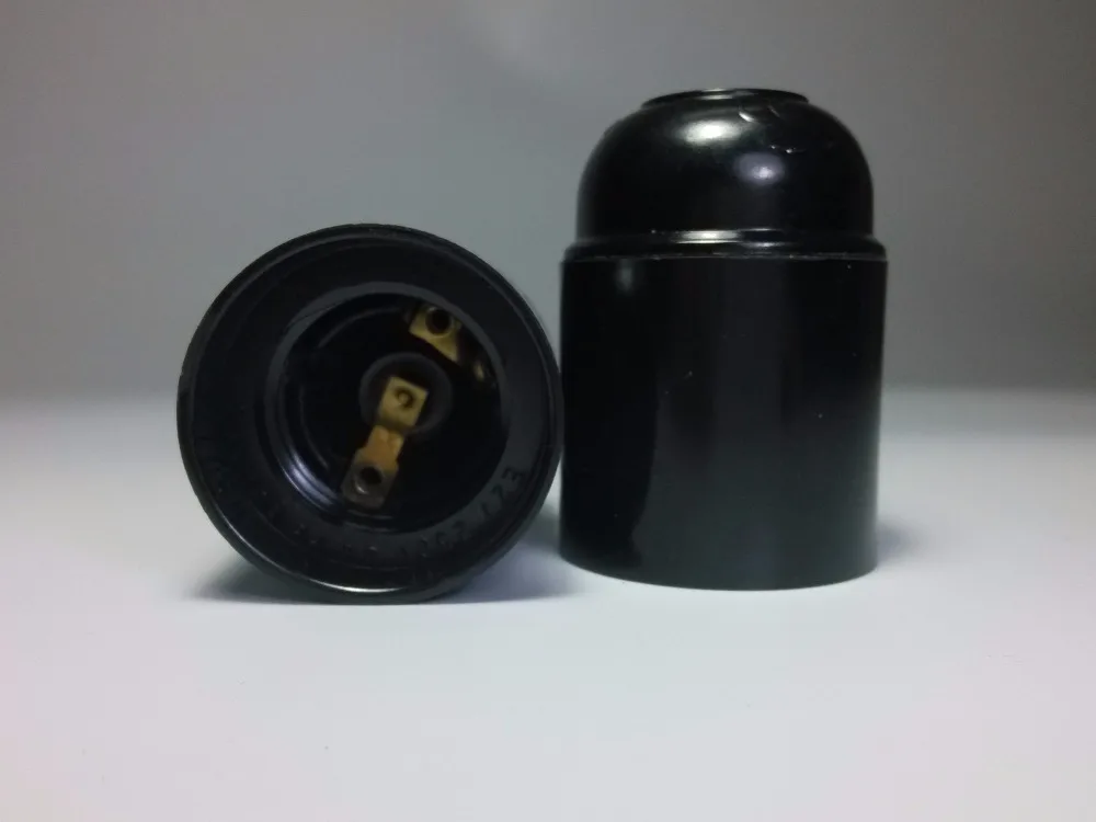 

100pcs E27 bakelite light bulb base lamp holder E27 black lamp socket