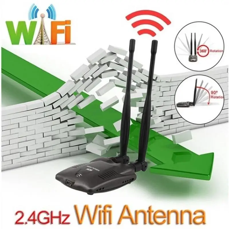 Adaptador de Rede sem Fio N9100 para Beini Decodificador Alta Potência 3000mw Antena Dupla Placas de rede - Imagem 5