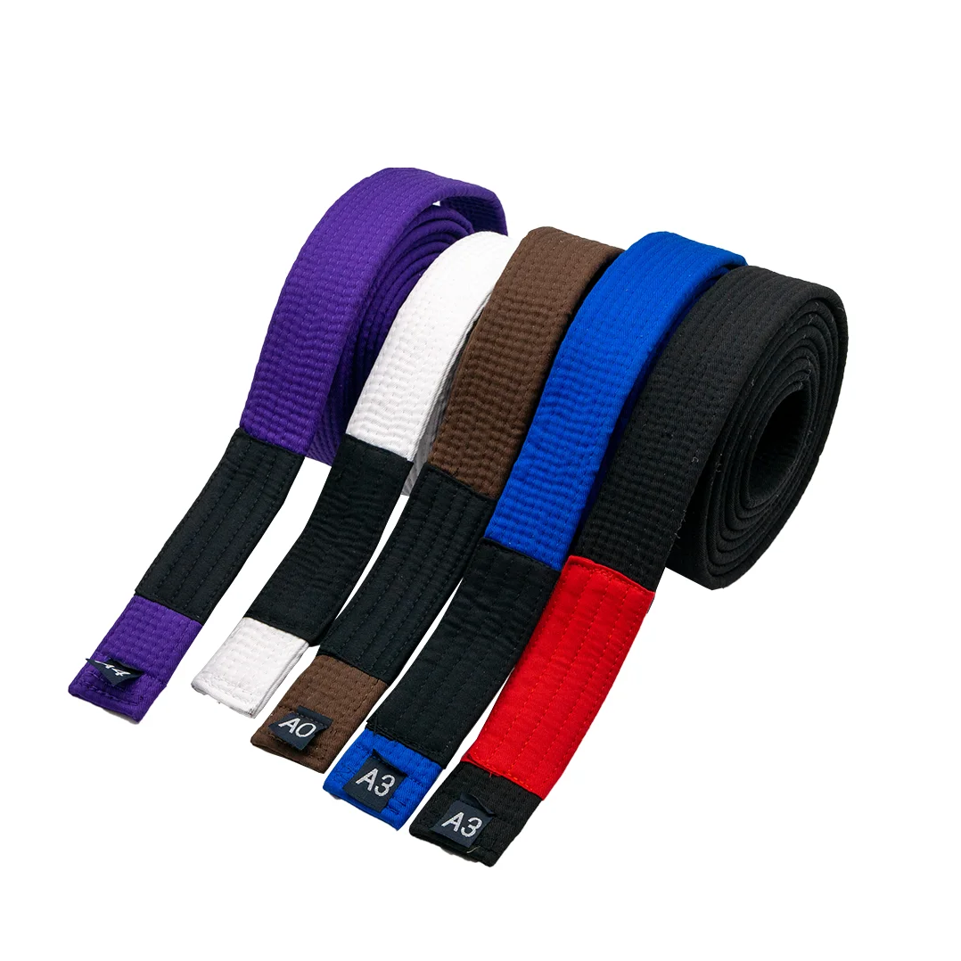 Martial Arts Belts Brazilian Jiu Jitsu BJJ Belts 215cm-315cm Adult A0-A4 Black Brown Purple Blue White Free Embroidery Name
