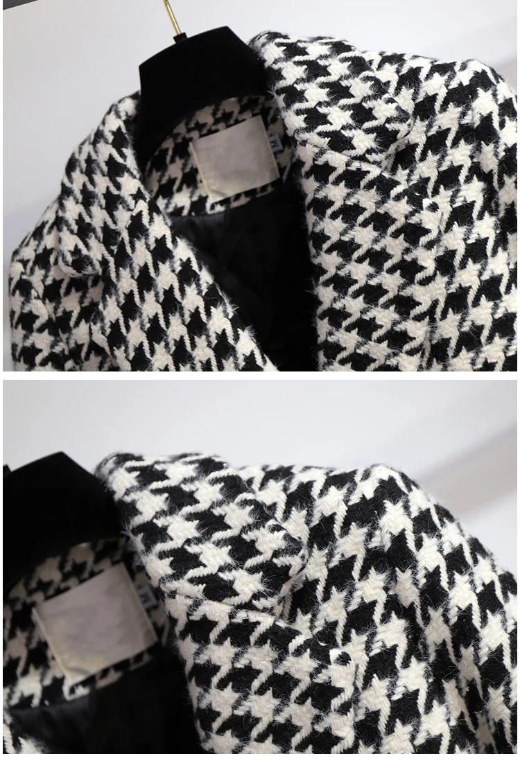 ジャケット・アウター PHENOMENON HOUNDSTOOTH STAND COLLAR JKT Black Houndstooth Tuxedo Jacket - Timeless Elegance – Tuxedo
