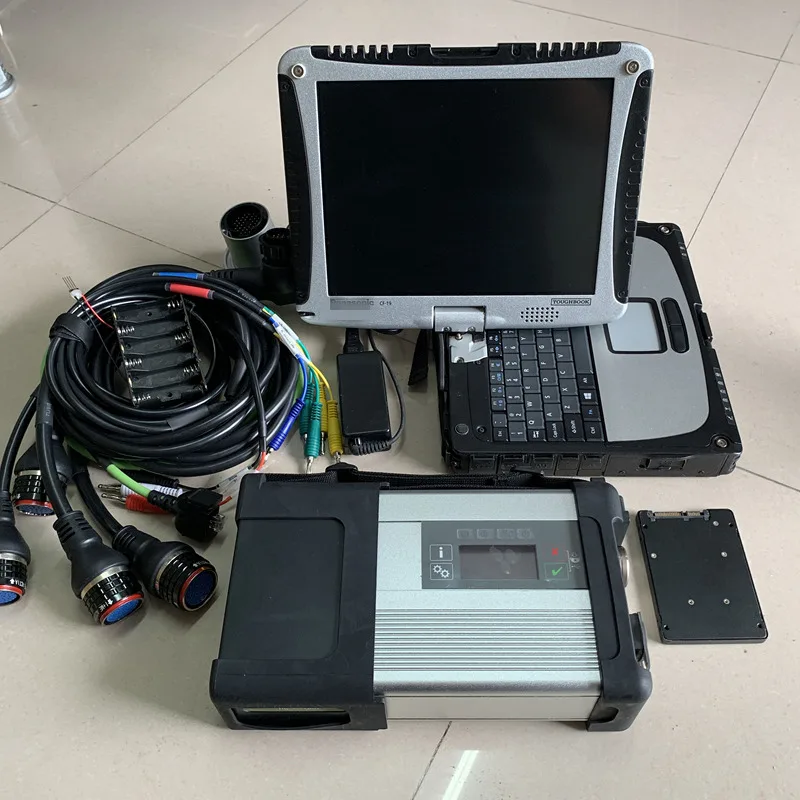 Топ MB Star C5 sd Подключение c5 с программным обеспечением,12 в SSD и CF-19 ноутбук для MB автомобиля и грузовика автоматический диагностический инструмент готов к использованию