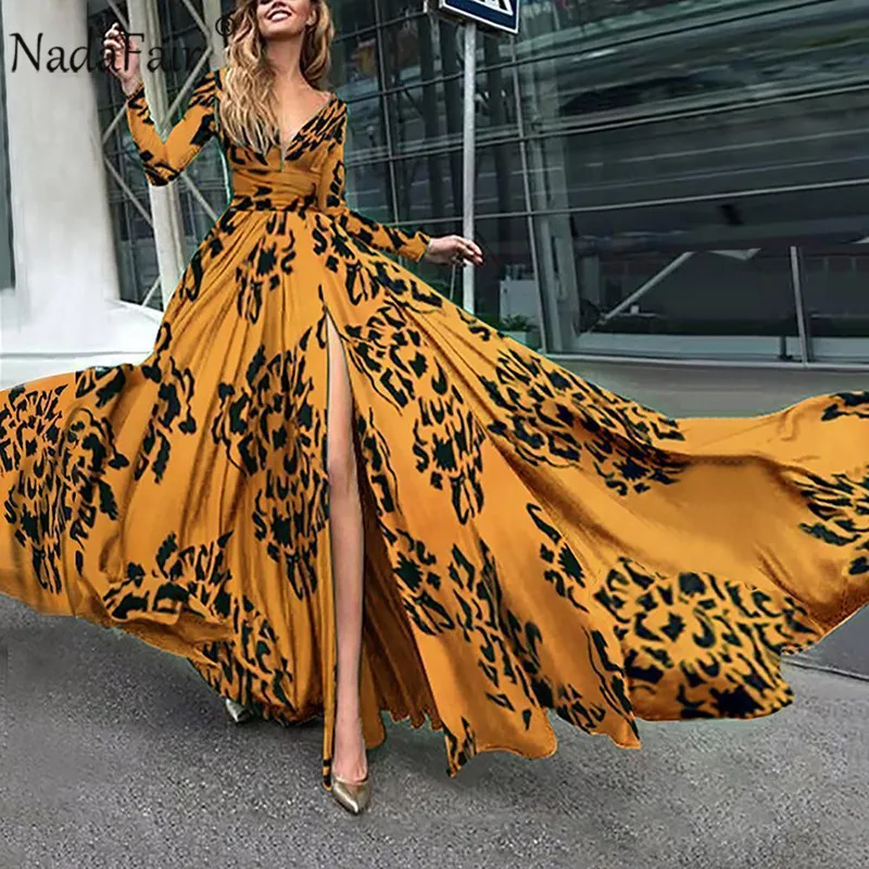 Nadafair Boho Maxi Dress Plus Size Tunic Sexy V Neck Floral Summer Beach Party Long Dress Women Nadafair Boho Maxi Dress Plus Size Tunic Sexy V Neck Floral Summer Beach Party Long Dress Women