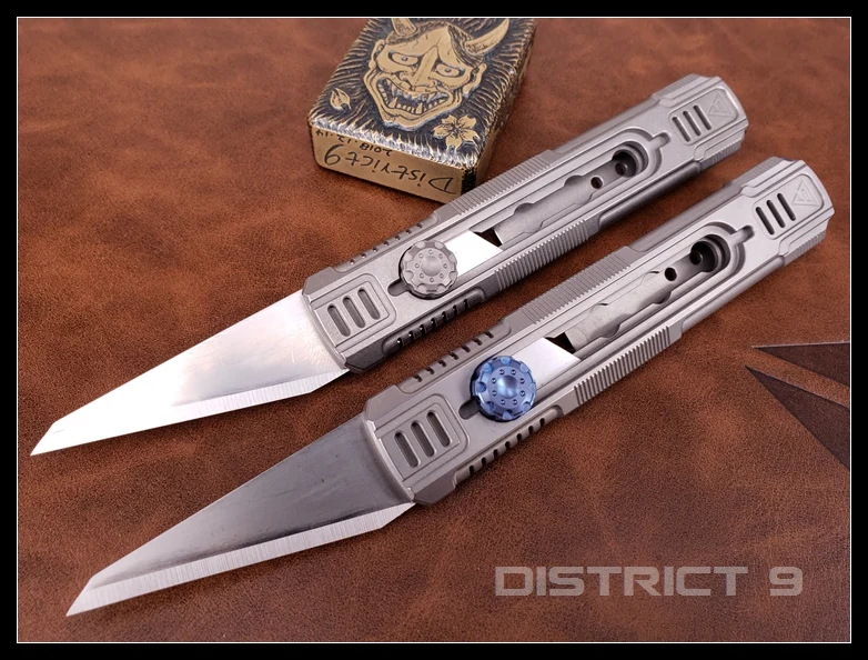 Оригинальный нож для резки бумаги District 9 XS тактический тяжелый из титанового