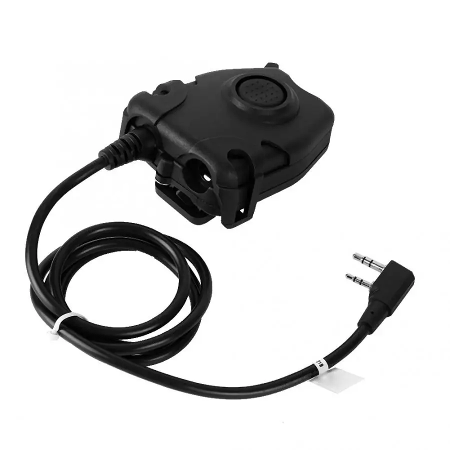 K Head Military Waterproof PTT Adapter Walkie Talkie Microphone Headset Headphone 2019