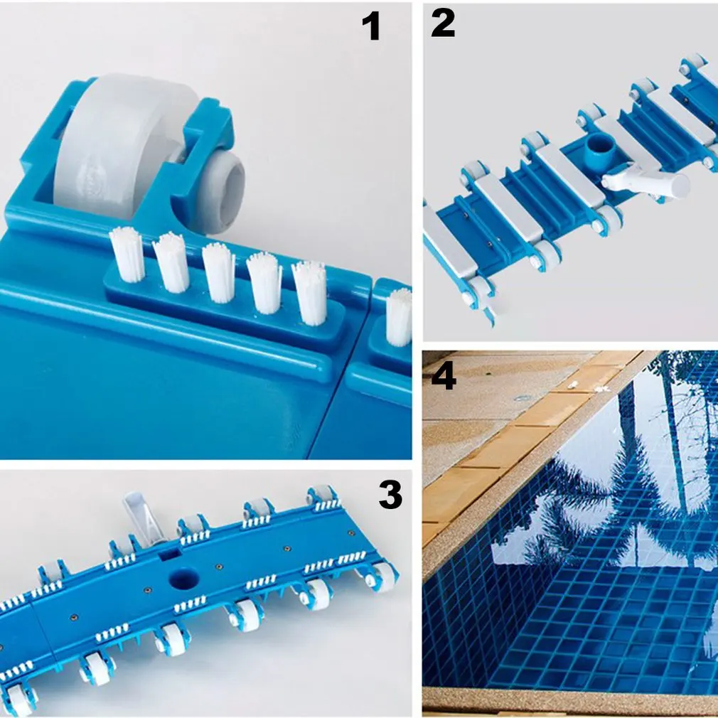 Инструмент для чистки бассейна, 19 дюймов, синий и белый цвет, всасывающая головка, насадка для чистки бассейна