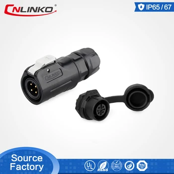 

Gold Plating Copper Sodering Cable LP12 4pin Male Plug Female Socket Waterproof IP67 Panel Connector for LED Infrared Industrial