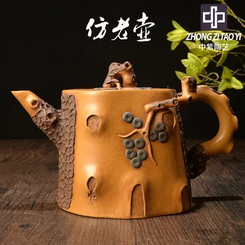 

In Purple Yixing Imitate Old Kettle Old Dark-red Enameled Pottery Teapot Taiwan Backflow One Factory The Cultural Revolution Pot