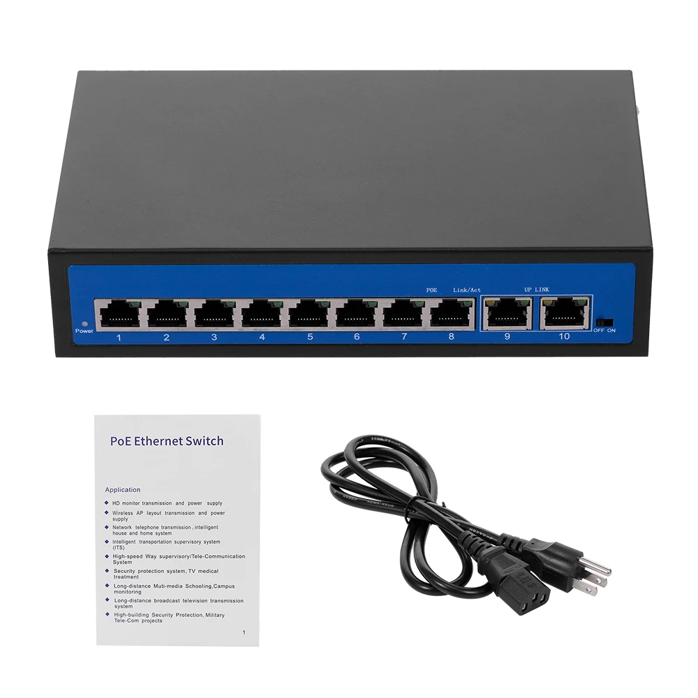 POE коммутатор 8 Ethernet порт 2 utlink Ethernet порт 2,0 Гбит/с для ip-камеры беспроводной 8+ 2 POE коммутатор