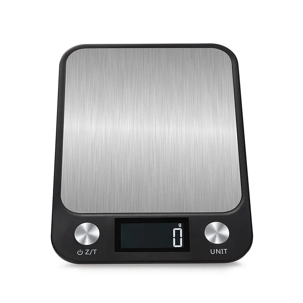 Kitchen Digital Scale Flat Stainless Steel Scale Portable LED Electronic Scales Food Measuring Charging Mode Weigh Balance