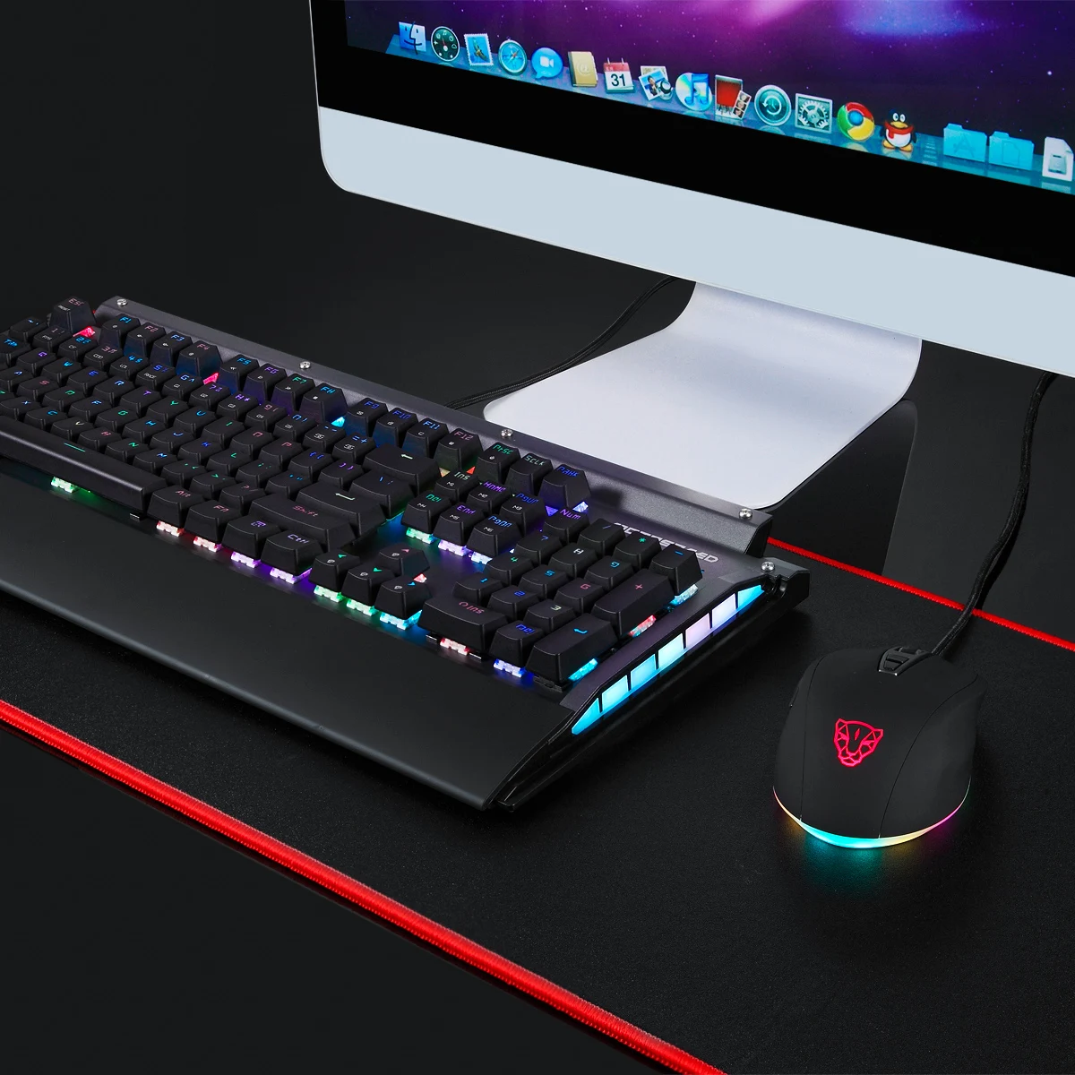 V60 Computer Gaming Mouse Wired 5000 DPI Ergonomic Design RGB Backlit Glowing Optical Game Mouse For PC Laptop