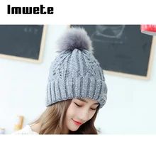 Imwete, зимняя женская шапка в виде снежного цветка, винтажная шерстяная вязаная шапка, дышащая и удобная тканевая женская шапка, сохраняющая тепло