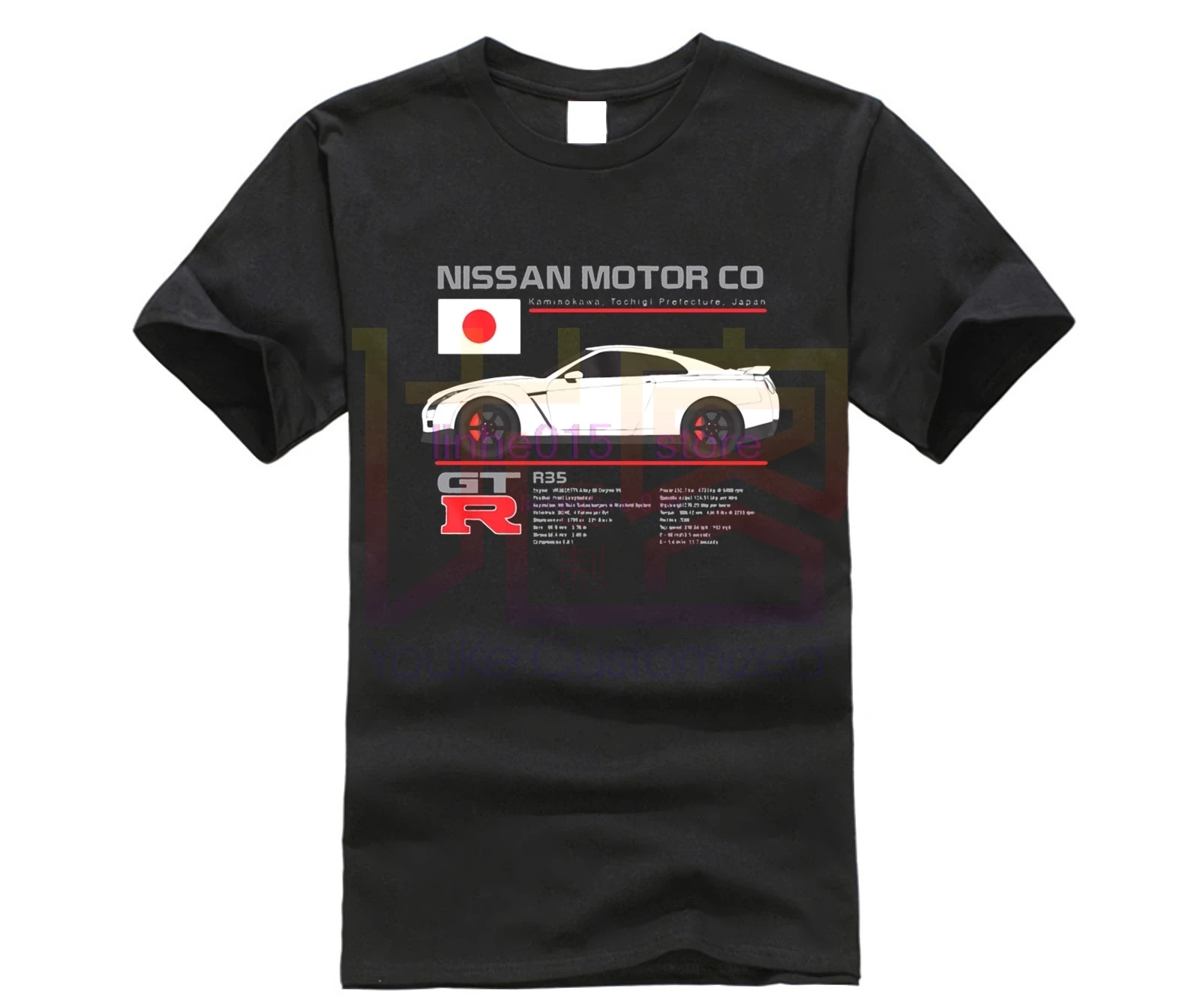 R35 Gtr Nissan Skyline Cars Drift Drag Racing Import Jdm R33 R34 R322019 Летние Стильные футболки высокого