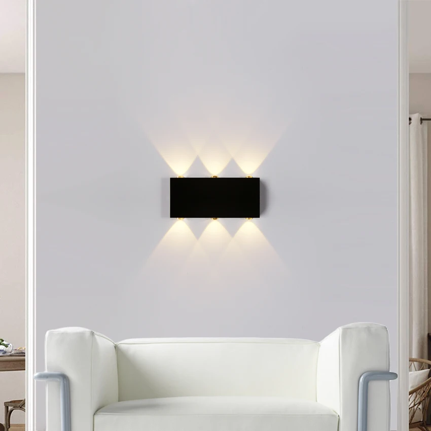 2W 4W 6W Indoor Wall Lamp Modern Minimalist Bedside Living Room Corridor Aisle Hotel Wall Light Square Aluminum Lighting Fixture led light led wall lamp wall light