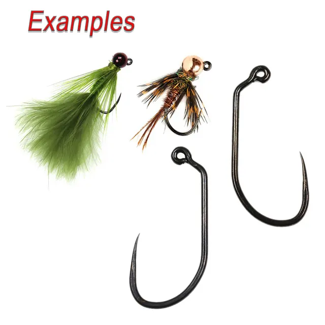 ICERIO 20pcs 10# 12# 14# 16# 18# 60 Degree Angle Barbless Fly Tying Jig  Hook For Tying Jig Nymph Fly Wet Fly Trout Fishing Lures - AliExpress