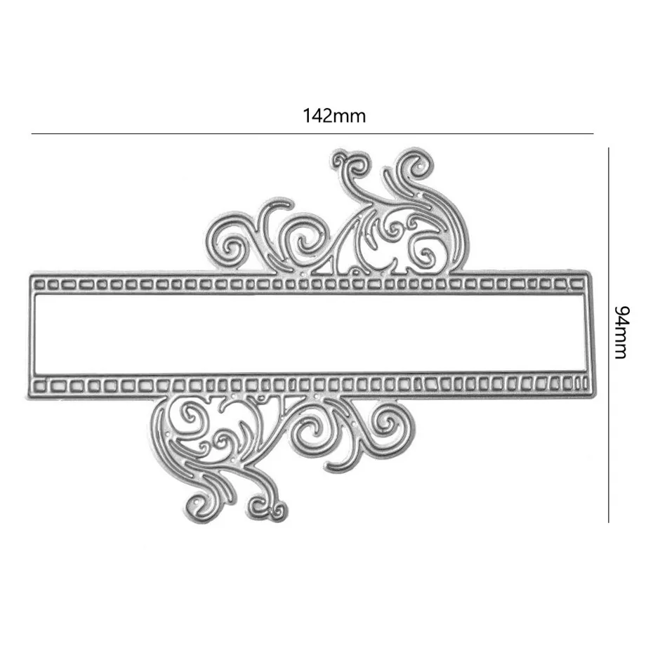 Eastshape цветок границы металла высечки баннер штампы для DIY Скрапбукинг Ремесло карты тиснение высечки Шаблон трафарет