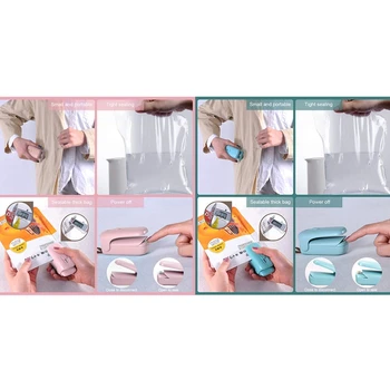 

2 X Mini Film Sealing Device Vacuum Sealer 2 in 1 Bag Handy