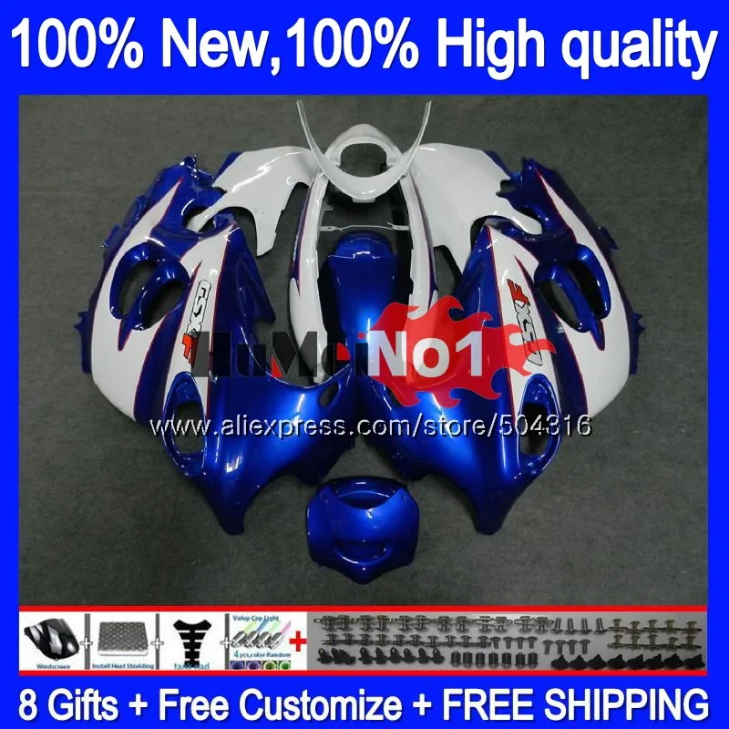 Корпус для SUZUKI Катана GSX600F GSXF 600 750 13MC. 30 белого и синего цвета GSXF750 GSXF600 2003 2004 2005 2006 2007 03 04 05 06 07 обтекатель