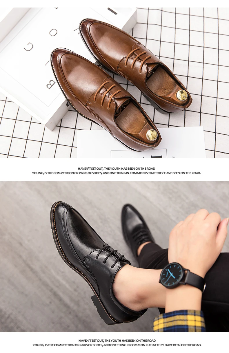 Деловые мужские модельные туфли; элегантные деловые туфли из лакированной кожи; мужские деловые туфли; классические кожаные туфли для джентльменов; Цвет черный, коричневый