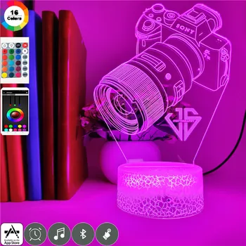 

7 Colors SLR Camera Model Table Lamp Children Bedroom Decoration Festival Home Party Atmosphere Led Light Smart Phone Control