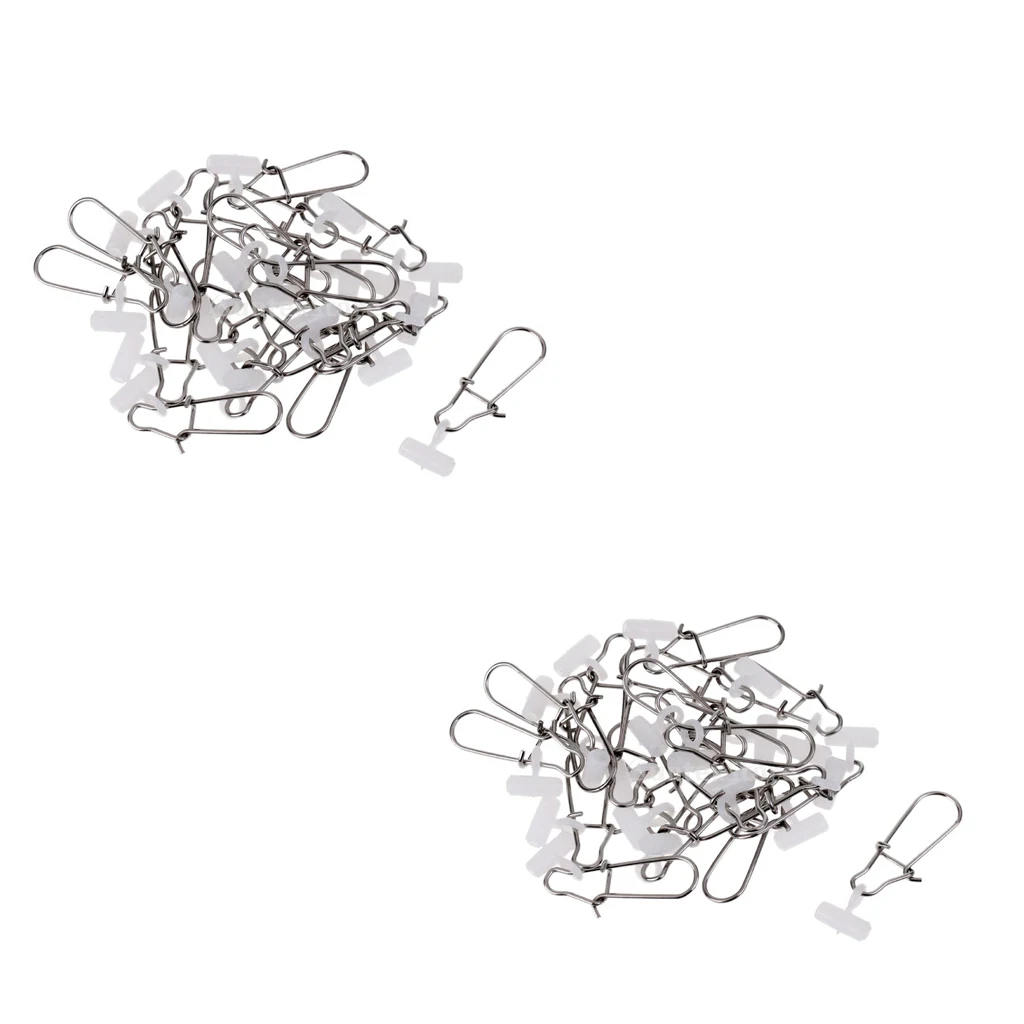 

40pcs Fishing Sinker Slides Fishing Snap Connector Pin Tackle for Braid Line High Quality