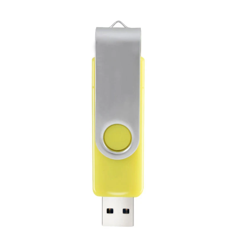 Смартфон USB флеш-накопитель OTG флеш-накопитель 128 Гб 64 ГБ 32 ГБ 16 ГБ Флешка 8 ГБ 4 ГБ металлическая otg флеш-накопитель usb флешка - Цвет: Цвет: желтый