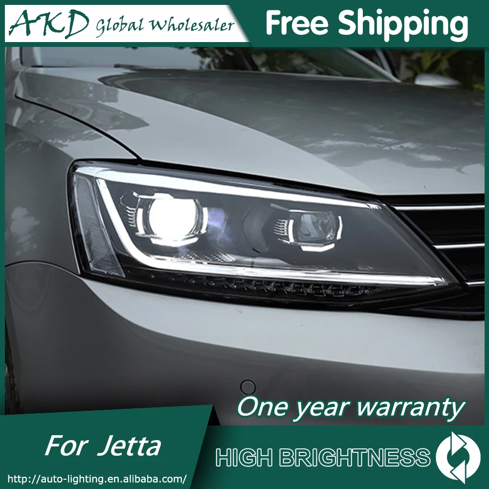 Светодиодные фары для VW Jetta 2011 2018 Mk6 DRL Габаритные огни налобный фонарь