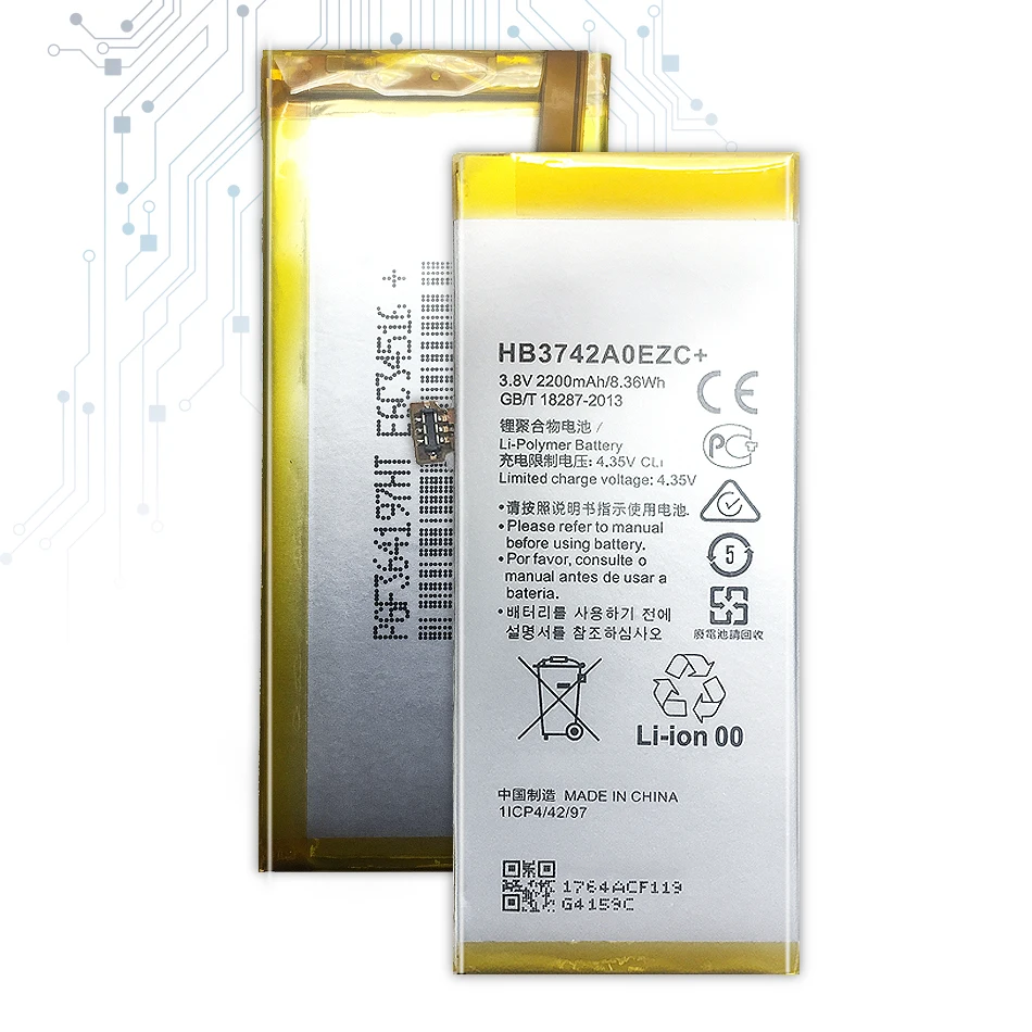Ykaiserin 2200 мАч hb3742a0ezc+ аккумулятор для huawei p8 lite ale-l21 l23 l02 l04 сменная аккумуляторная батарея