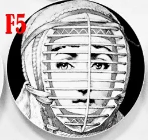 8 дюймов в скандинавском стиле Milan rosenthal Piero fornasetti керамические тарелки иллюстрации подвесные блюда образец комнаты украшения дома отеля - Цвет: 5