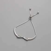 YiShi S925 Серебряный браслет с бантом Haishi Регулировка жемчуга Корейская версия модного браслета